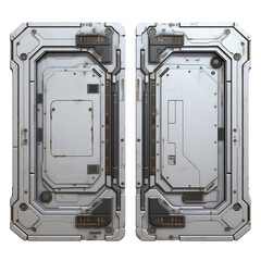 Futuristic Sci-Fi Metal Panels Design Texture Background