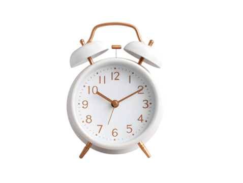 simple desk alarm clock png file of isolated cutout object with shadow on white background. isolated on the white or transparent background PNG cut out 33729245 1