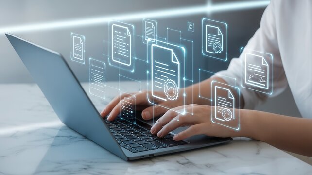 Digital Document Management System with Secure Online File Transfer Process