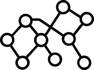 Data network icon in line style