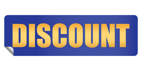 Blue discount promo price tag. Special offer sale sticker. Sale label with advertise offer design template.