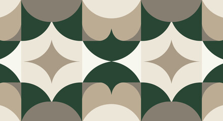Geometric seamless pattern in earthy tones for eco packaging and branding

