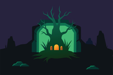 spooky halloween background