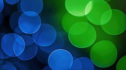 Abstract Blue Green Circles Background, Bokeh Effect, Modern Minimalist Design, HD Digital Art Wallpaper