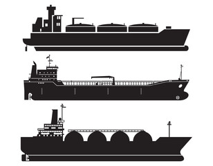 tanker ship vector design isolated white background