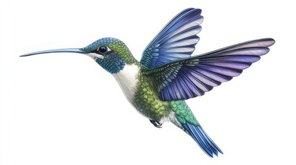 Obraz premium World Migratory Bird Day, Second week in May and October, Hummingbird Bird Images White Background