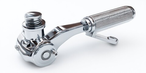 3D render of kick start lever on white background
