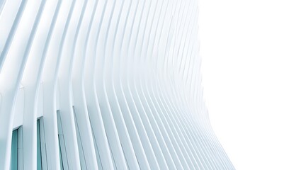 Architectural Aesthetics of a Modern Building in White Color