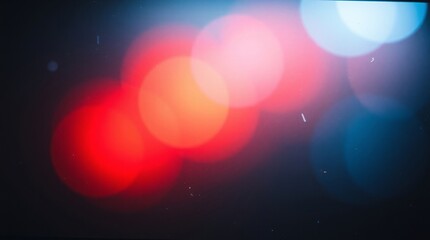 Abstract red blue bokeh lights night cityscape background