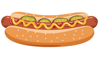 hot dog with mustard