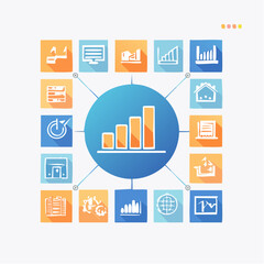 Data icons that make pitch decks pop fast.