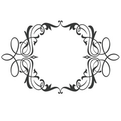 calligraphic vintage floral frame png