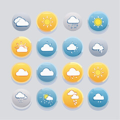 Weather icons ideal for dashboards and news apps.
