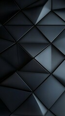 Obraz premium Geometric Triangles Black Wall Design