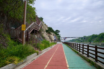 Stairway Access Near Ara Falls on the Ara Bike Path