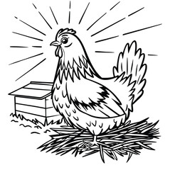 Fototapeta premium hand drawn illustration of a bird
