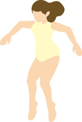 アイソメトリック　人物　女性　海　海水浴　プール　水着　水泳　夏　スポーツ　トラベル　イラスト素材