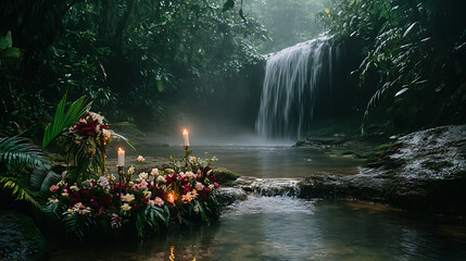 Luxurious wedding scenes in elegant natural and architectural settings, surrounded by florals, candlelight, and evolving romantic atmospheres.