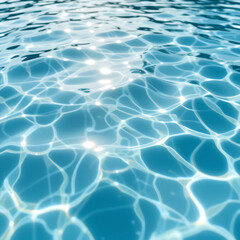 Obraz premium sunlight dances on the pool water creating a shimmering and relaxing summer scene of light reflections