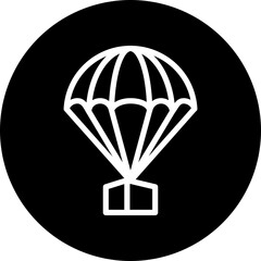 AirDrop Vector Line White Circle Black Icon Design