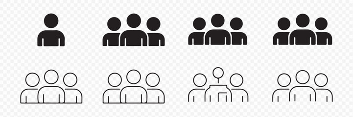 People User Profile Icons Set Vector
