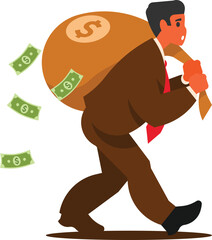 Businessman with a Bag of Money