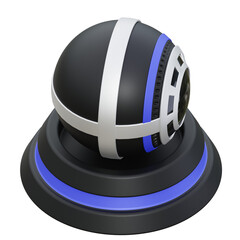 blue and black Camera 3d icon illustration