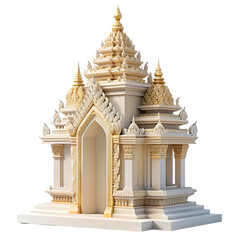 Stunning 3D Render: Elegant Asian Temple Architecture