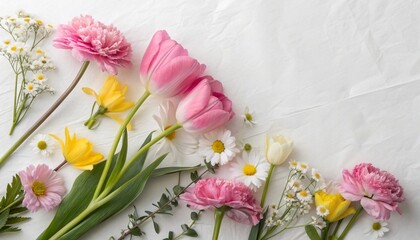 Fototapeta premium flowers on a wooden background