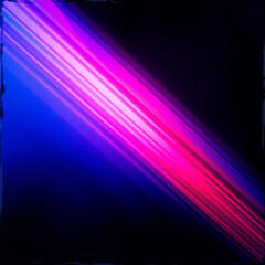 Fototapeta premium Neon Diagonal Light Streaks in Vibrant Blue and Pink on Dark Background for Futuristic Abstract Design or Digital Art