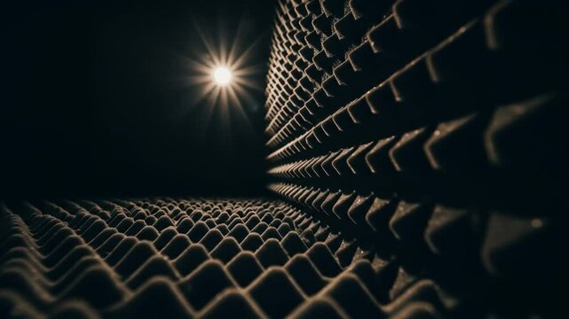 Soundproof Room with Acoustic Foam Panels