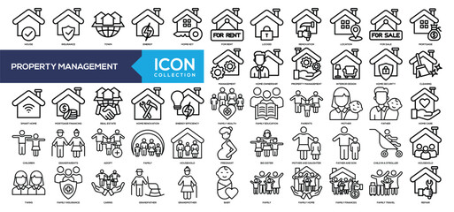 Property Management Line Icon Collection