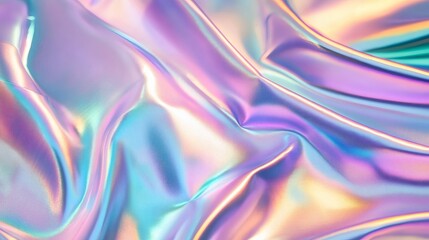 Fototapeta premium Vibrant iridescent fabric with pink and blue hues.