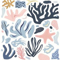 Seamless tile patterns combining cultural, modern, and botanical inspirations for commercial vector.