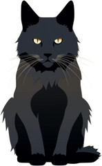 Cat vector illustration in flat style