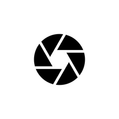 Camera shutter icons set. Camera lens diaphragm. Set photo camera lens diaphragm