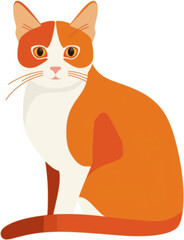 Cat vector illustration in flat style