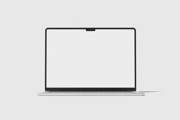 Realistic two laptop mockup blank	