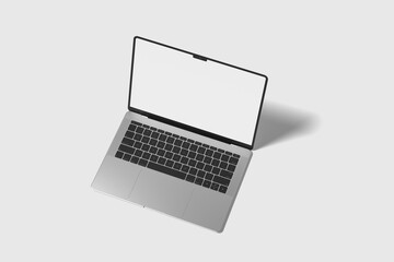 Realistic two laptop mockup blank	