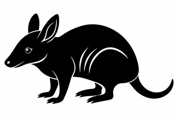 Obraz premium bandicoot sihouette black vector
