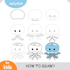 Fun and easy guide how to draw a cute jellyfish in steps