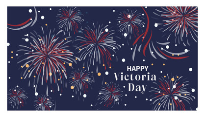 Festive Victoria Day Canada Vector Illustration Set-02