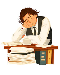 A comprehensive visual concept of office syndrome symptoms.
