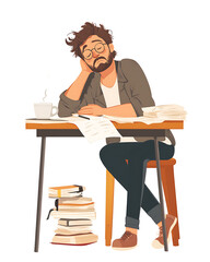 A comprehensive visual concept of office syndrome symptoms.