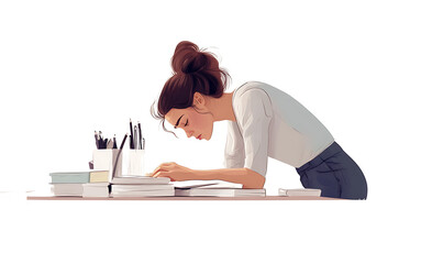 A comprehensive visual concept of office syndrome symptoms.