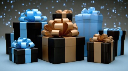Gift boxes, festive, winter