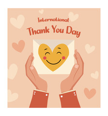 International Thank You Day Illustrations Set with Gifts and Hands-07