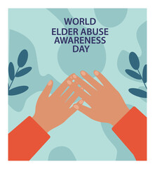 World Elder Abuse Awareness Day Protection Vector Collection-02