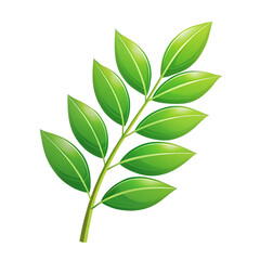 Fototapeta premium Vibrant Green Leaf Illustration: Perfect for Nature Designs & Botanical Projects