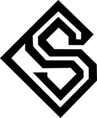 Bold Geometric S or CS Monogram Logo